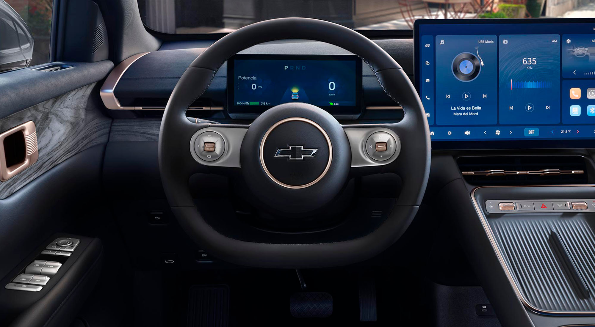 Interior de la Chevrolet Captiva EV