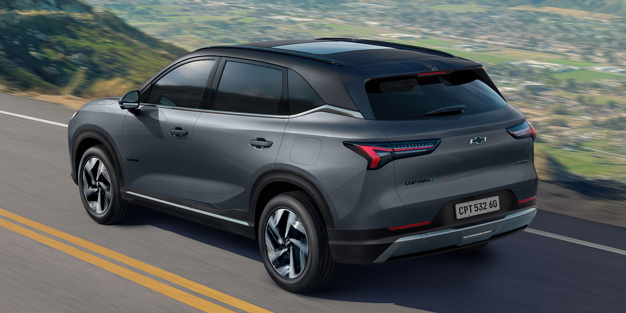 Vista lateral trasera Chevrolet Captiva EV