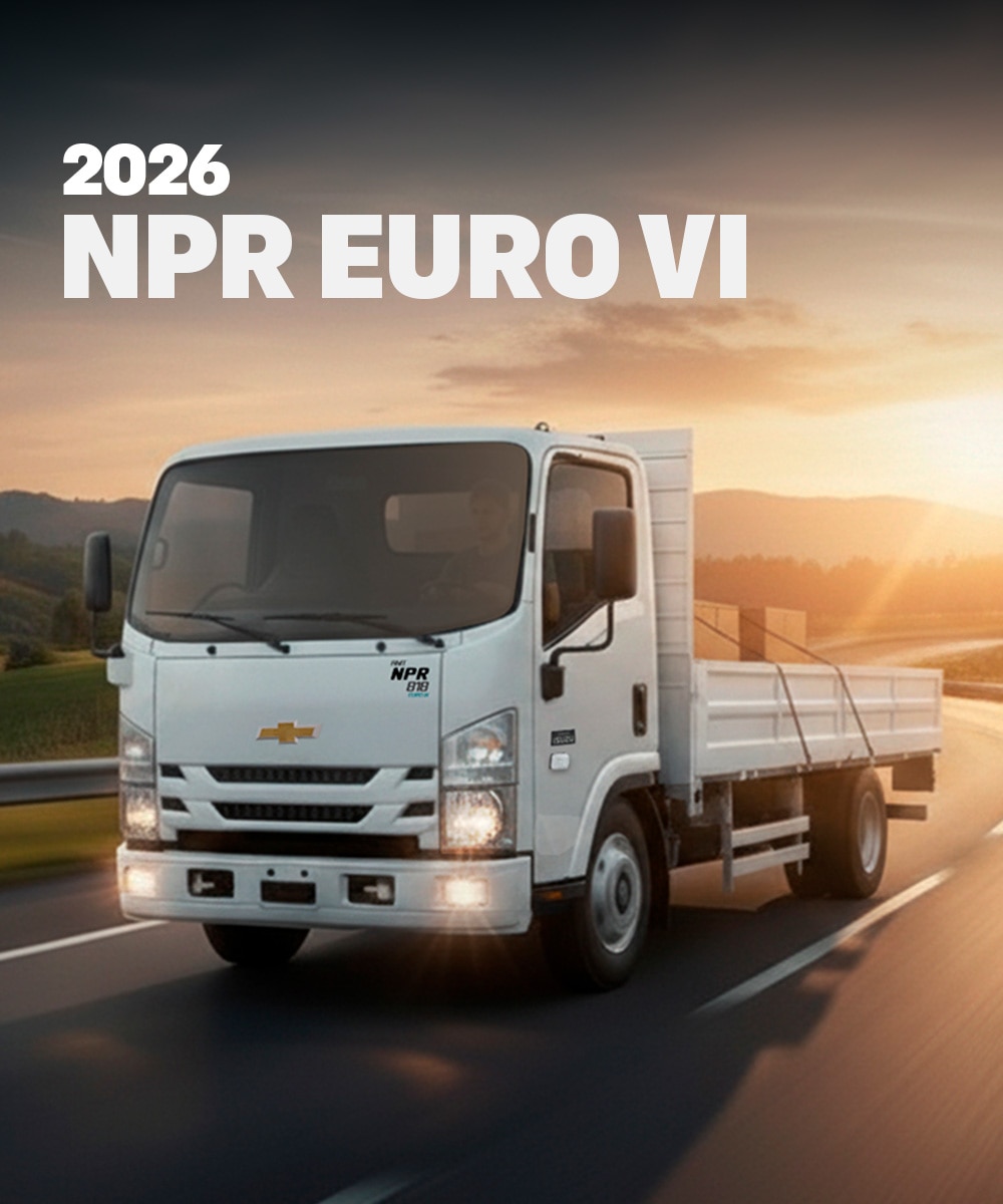 Camión Chevrolet NPR EURO VI en carretera