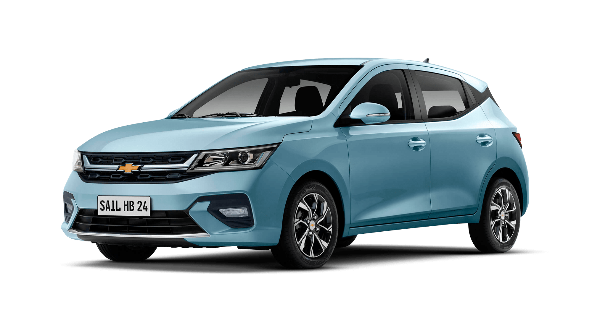chevrolet chile  sail hatchback azul cielo metalico